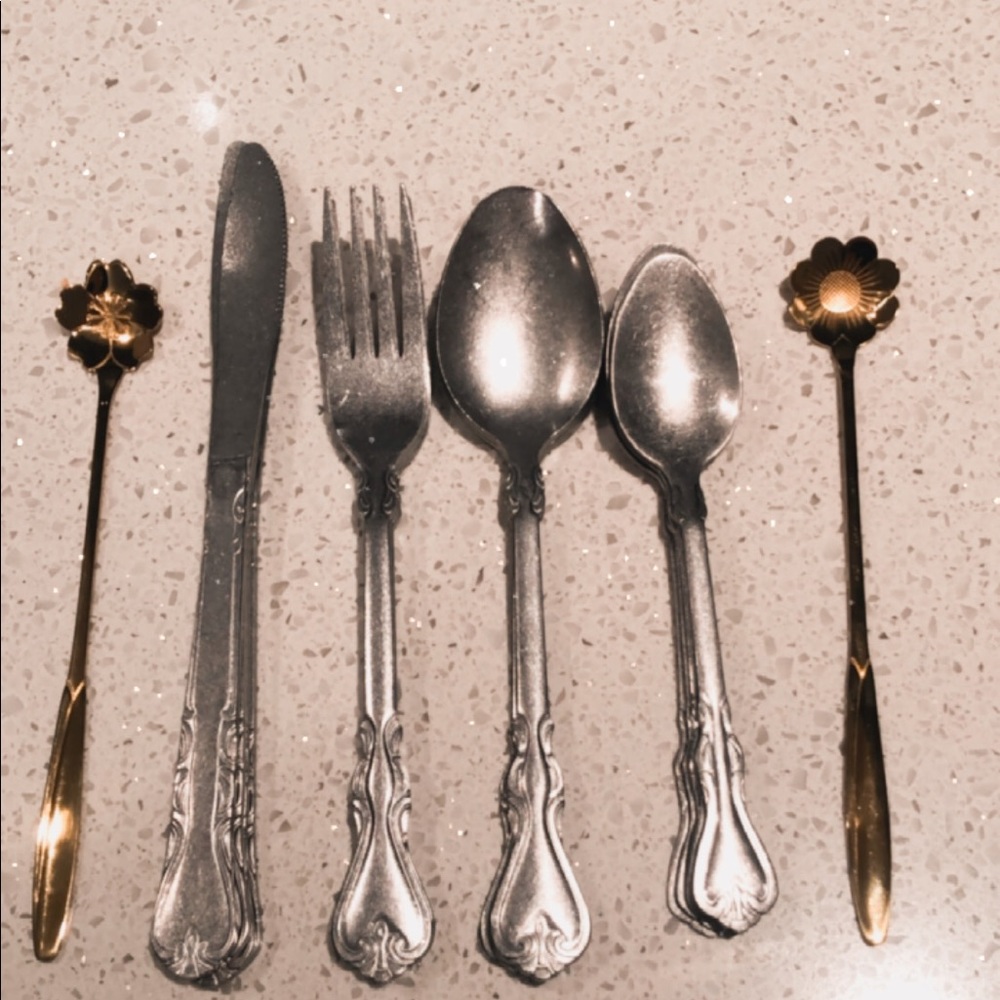 🍴Rustic flatware for 4